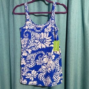 Brand New With Tags Lilly Pulitzer Tabby Tank in Deep Sea Blu